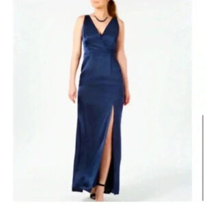 Adrianna Papell Women’s Hammered Satin formal Dress Sz‎ 8